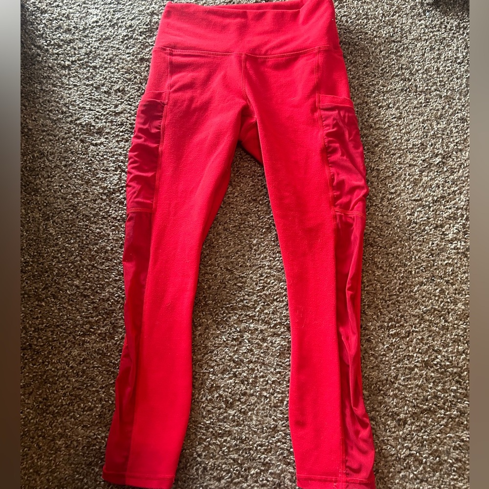 Red Fabletics leggings, size Xs - S